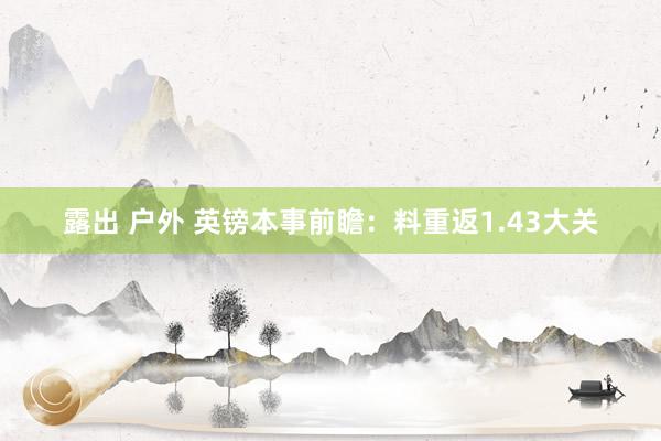 露出 户外 英镑本事前瞻：料重返1.43大关