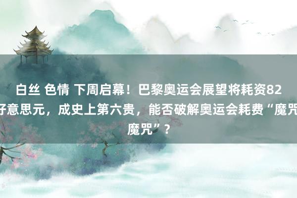 白丝 色情 下周启幕！巴黎奥运会展望将耗资82亿好意思元，成史上第六贵，能否破解奥运会耗费“魔咒”？