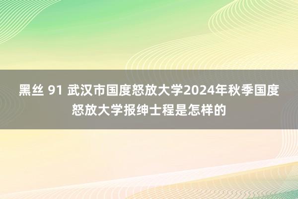 黑丝 91 武汉市国度怒放大学2024年秋季国度怒放大学报绅士程是怎样的