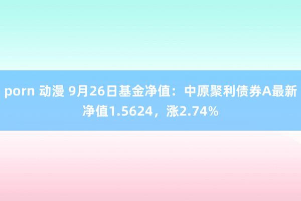 porn 动漫 9月26日基金净值：中原聚利债券A最新净值1.5624，涨2.74%