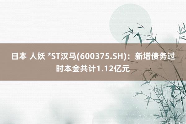 日本 人妖 *ST汉马(600375.SH)：新增债务过时本金共计1.12亿元