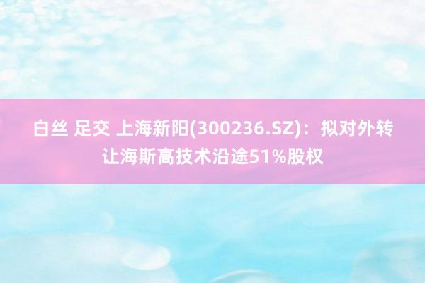 白丝 足交 上海新阳(300236.SZ)：拟对外转让海斯高技术沿途51%股权