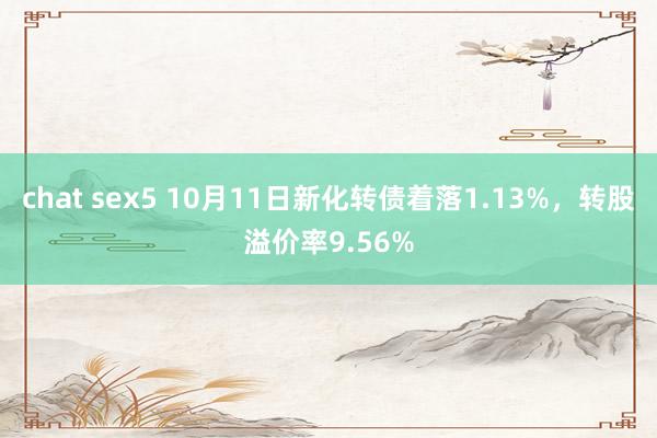 chat sex5 10月11日新化转债着落1.13%，转股溢价率9.56%