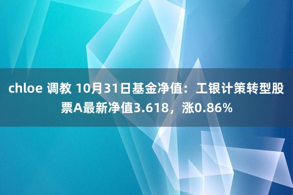 chloe 调教 10月31日基金净值：工银计策转型股票A最新净值3.618，涨0.86%