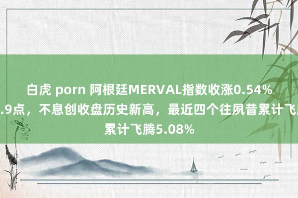 白虎 porn 阿根廷MERVAL指数收涨0.54%，报192.9点，不息创收盘历史新高，最近四个往夙昔累计飞腾5.08%