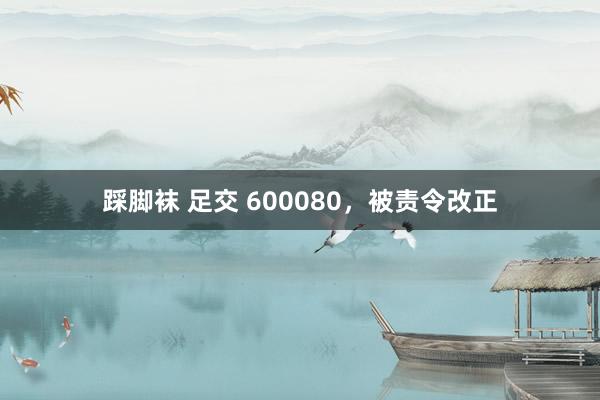 踩脚袜 足交 600080，被责令改正