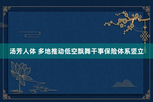 汤芳人体 多地推动低空飘舞干事保险体系竖立