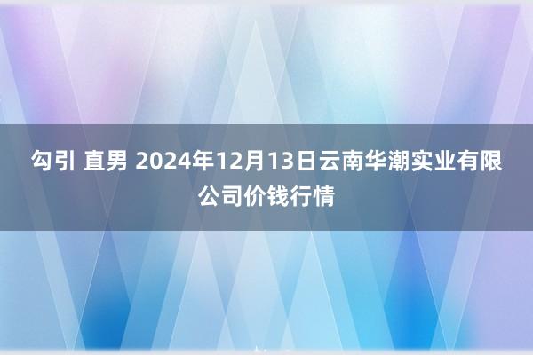 勾引 直男 2024年12月13日云南华潮实业有限公司价钱行情