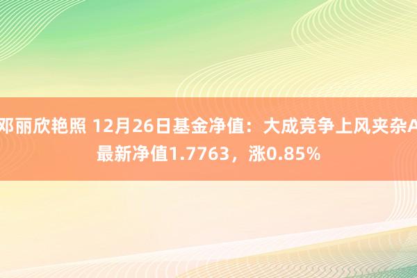 邓丽欣艳照 12月26日基金净值：大成竞争上风夹杂A最新净值1.7763，涨0.85%