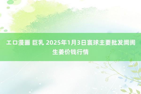 エロ漫画 巨乳 2025年1月3日寰球主要批发阛阓生姜价钱行情