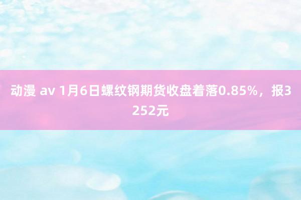 动漫 av 1月6日螺纹钢期货收盘着落0.85%，报3252元