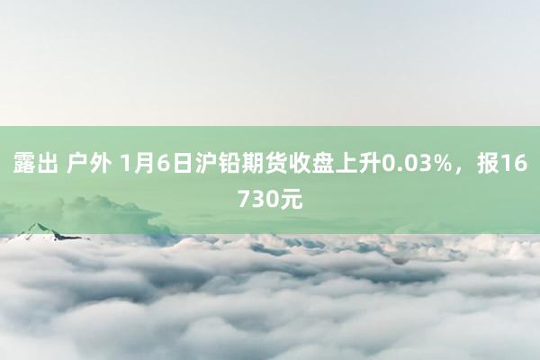 露出 户外 1月6日沪铅期货收盘上升0.03%，报16730元