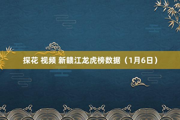 探花 视频 新赣江龙虎榜数据（1月6日）