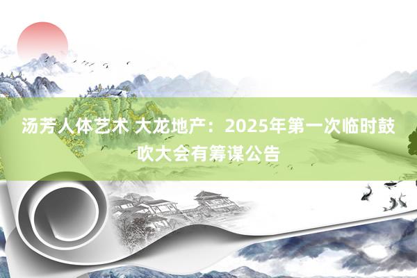 汤芳人体艺术 大龙地产：2025年第一次临时鼓吹大会有筹谋公告